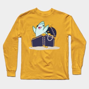 Pirate Shark Treasure Chest Long Sleeve T-Shirt